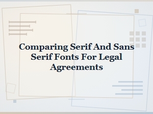 Comparing Serif and Sans-Serif for Legal Documents